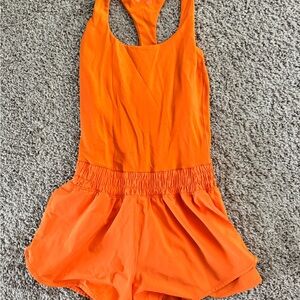 Aerie Orange Athletic Romper Size XS